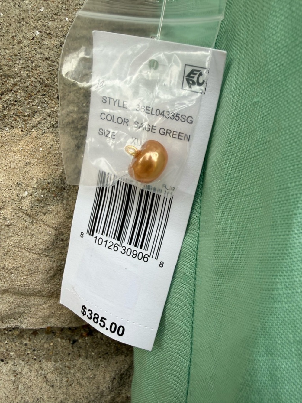 Mestiza New York Sage Green Short Sleeve Linen Cotton Blend Dress Xs $385 - Picture 10 of 12